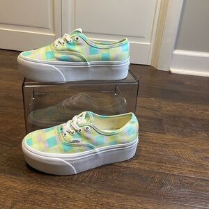 Vans Authentic Unisex Stackform Sneakers “Pastel Picnic Mixed Plaid”